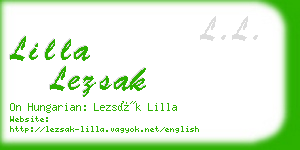 lilla lezsak business card